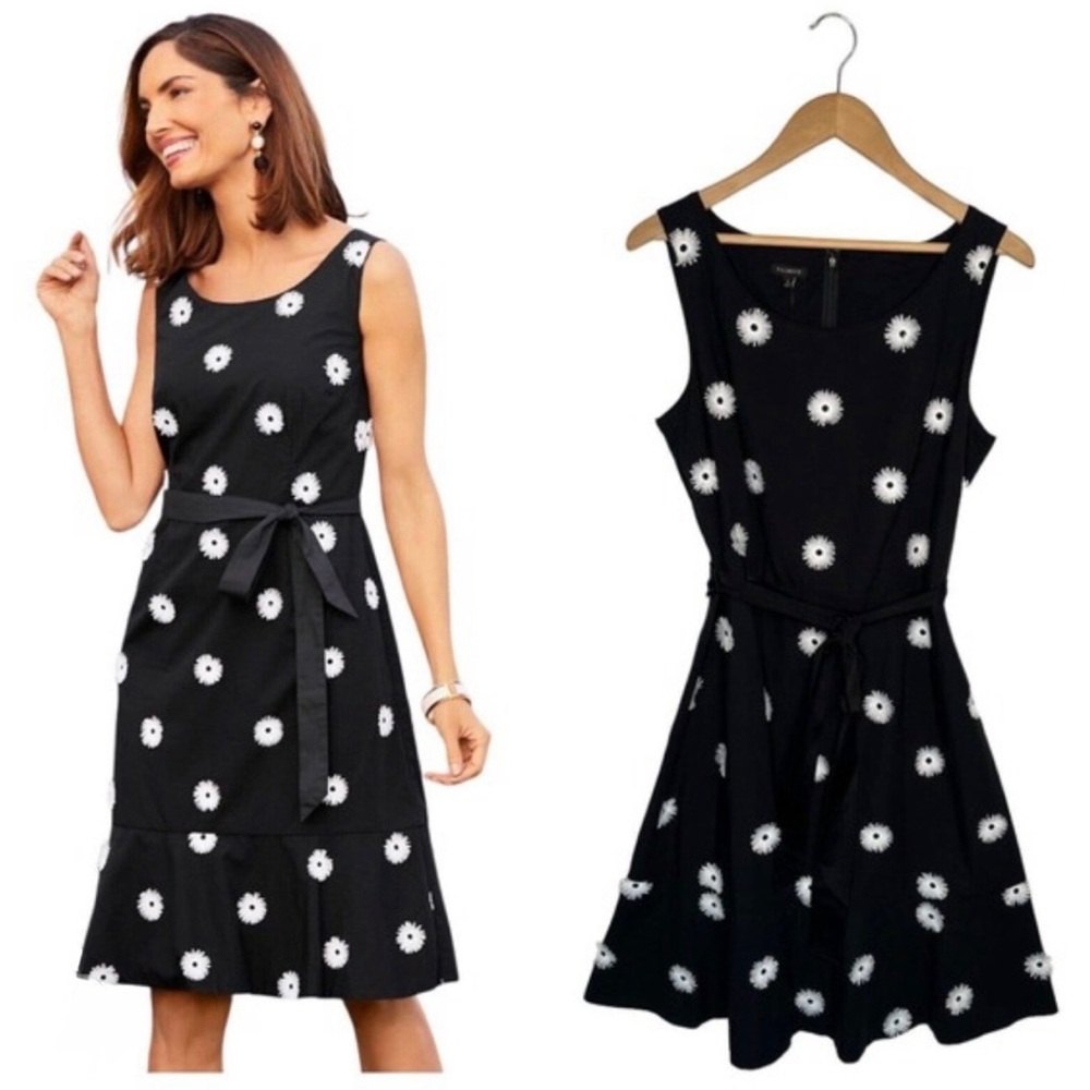 Talbots black midi dress